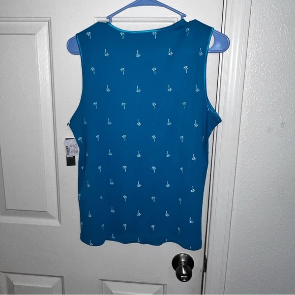 CJ Banks Basic Stretch Lightweight Sleeveless Blue Cactus Tank Top Size PL NWT - Picture 4 of 7